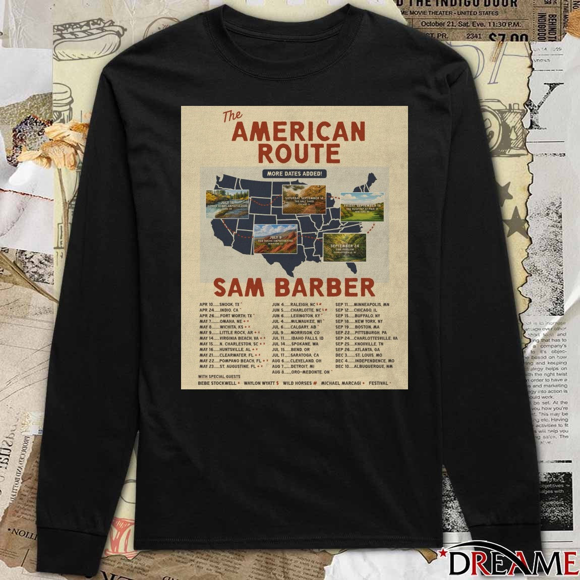 The American Route Tour More Dates Added Sam Barber Apr 10 – Dec 10 Poster t-shirt