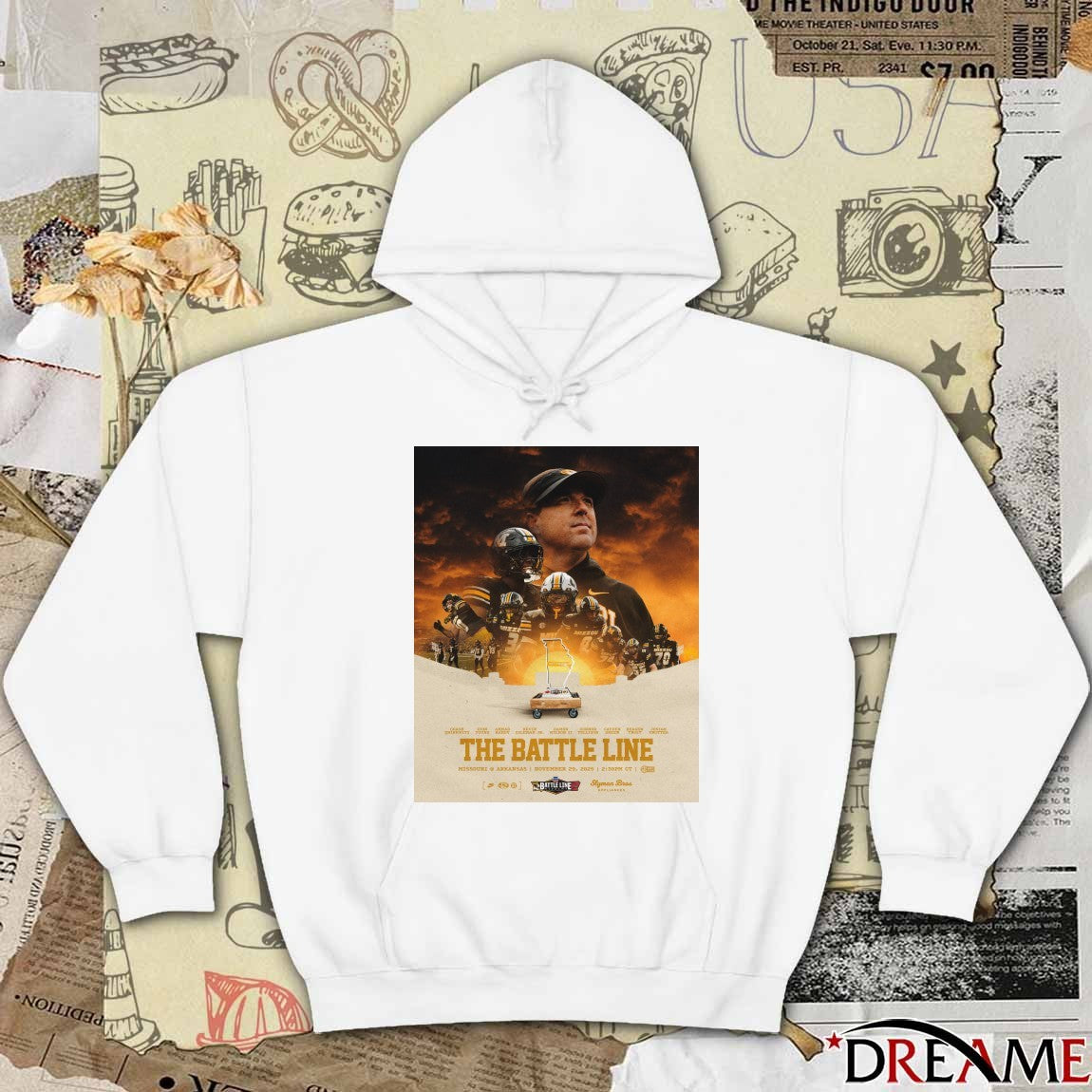 The Battle Line Missouri Tigers Vs Arkansas Razorbacks November 29 2025 Poster t-shirt