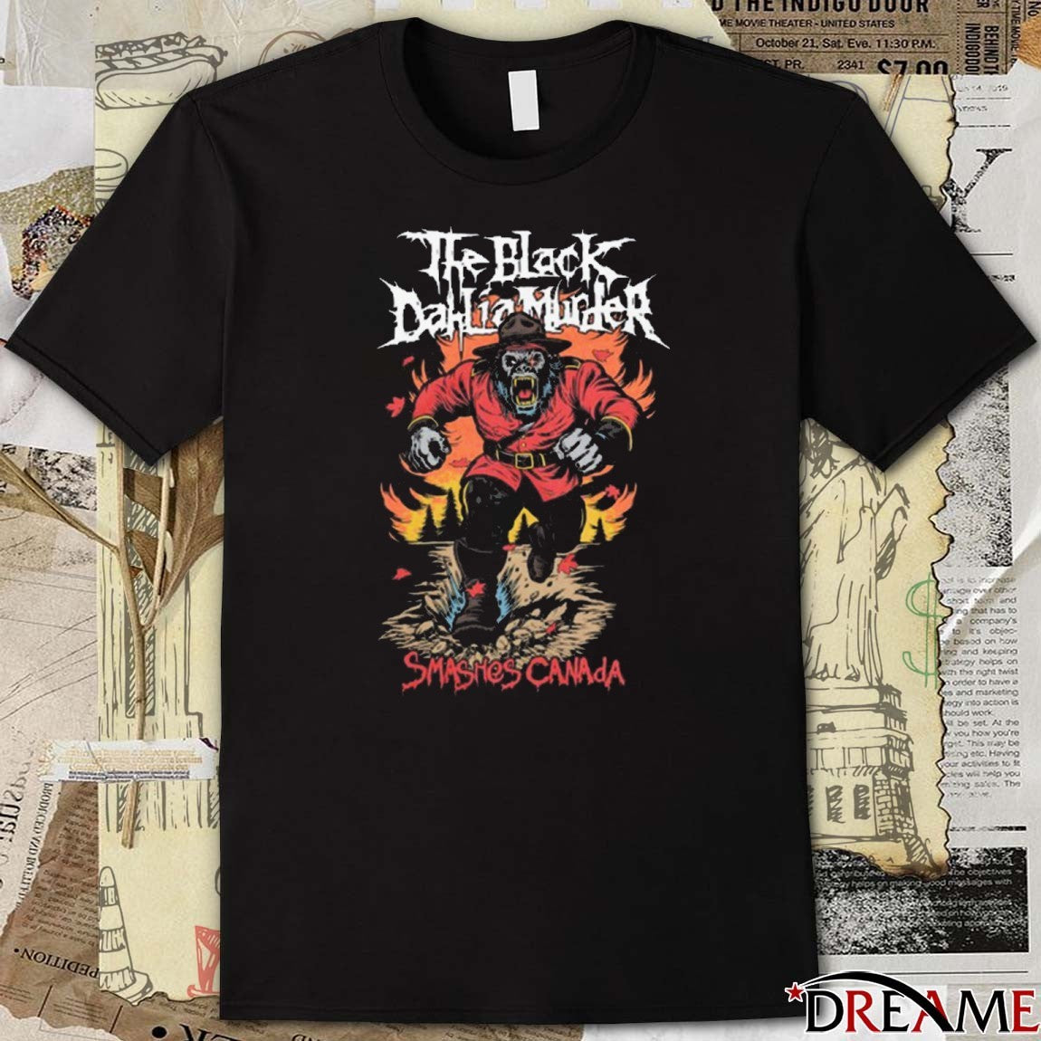 The Black Dahlia Murder Smashes Canada 2025 Painting t-shirt
