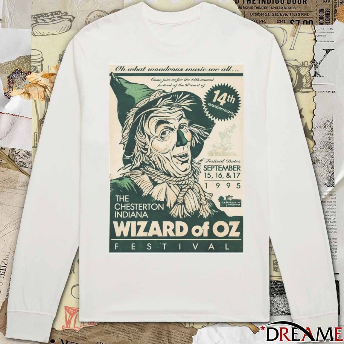 The Chesterton Indiana Wizard Of OZ Festival Dates September 15-17 1995 Poster t-shirt