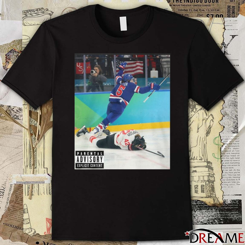 The Chip Isn’t Always On The Shoulder Jack Hughes Team USA t-shirt