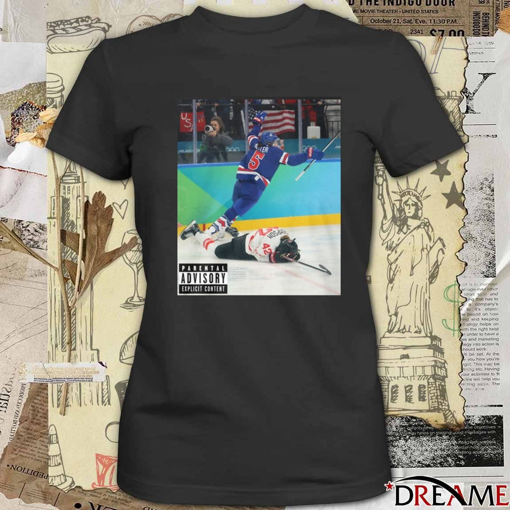 The Chip Isn’t Always On The Shoulder Jack Hughes Team USA t-shirt