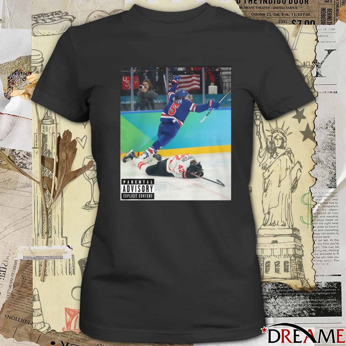 The Chip Isn’t Always On The Shoulder Jack Hughes Team USA t-shirt
