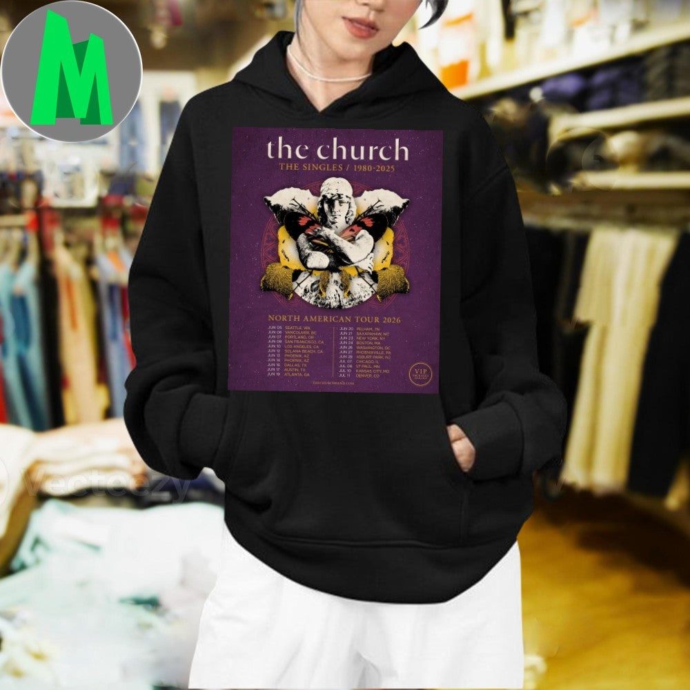 The Church The Singles 1980-2025 North American Tour 2026 Concert T-Shirt
