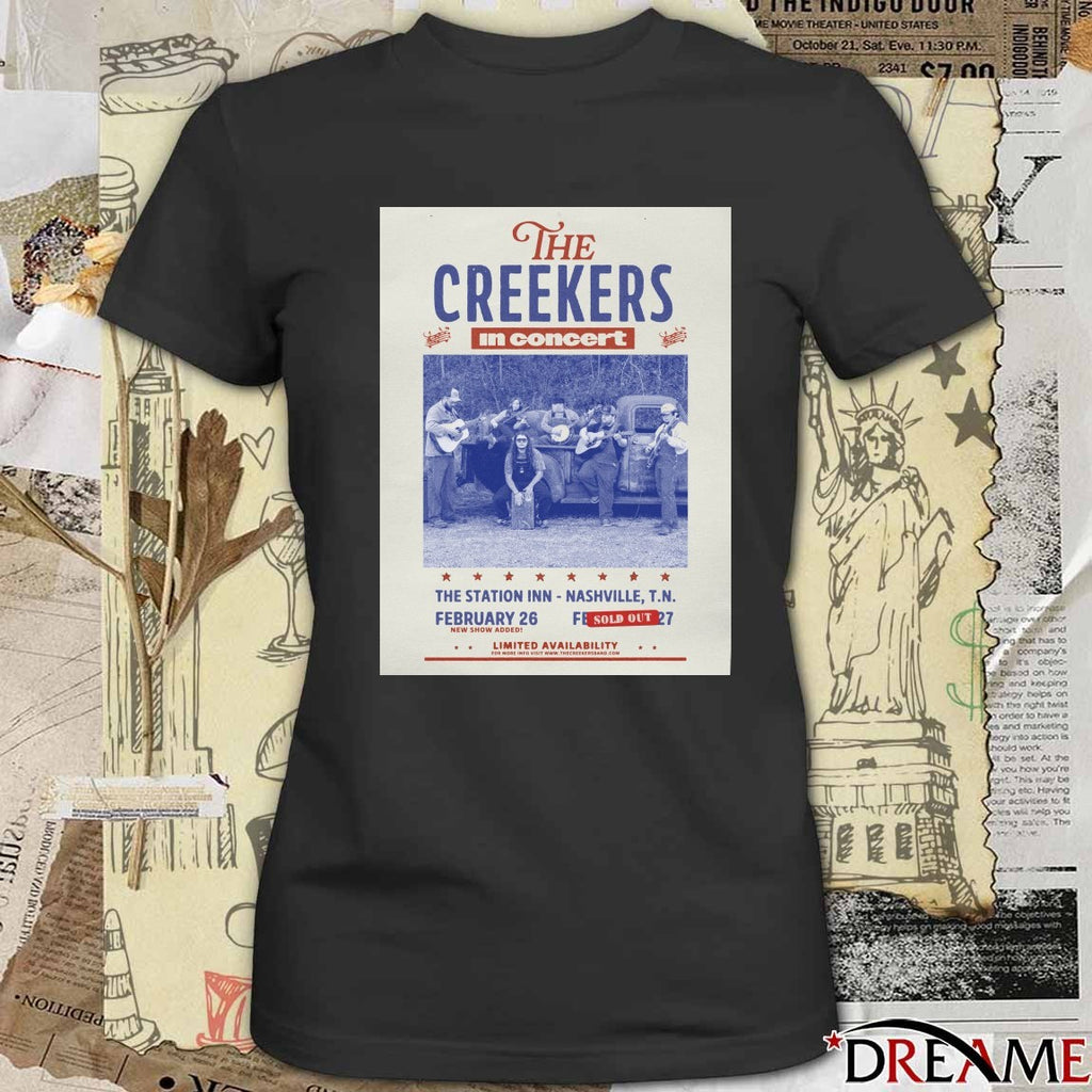 The Creekers In Concert The Station Inn Nashville TN February 26 2026 Poster t-shirt