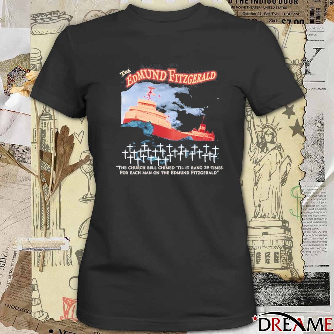 The Edmund Fitzgerald The Church Bell Chimed ‘Til It Rang 29 Times For Each Man On The Edmund Fitzgerald 2025 t-shirt