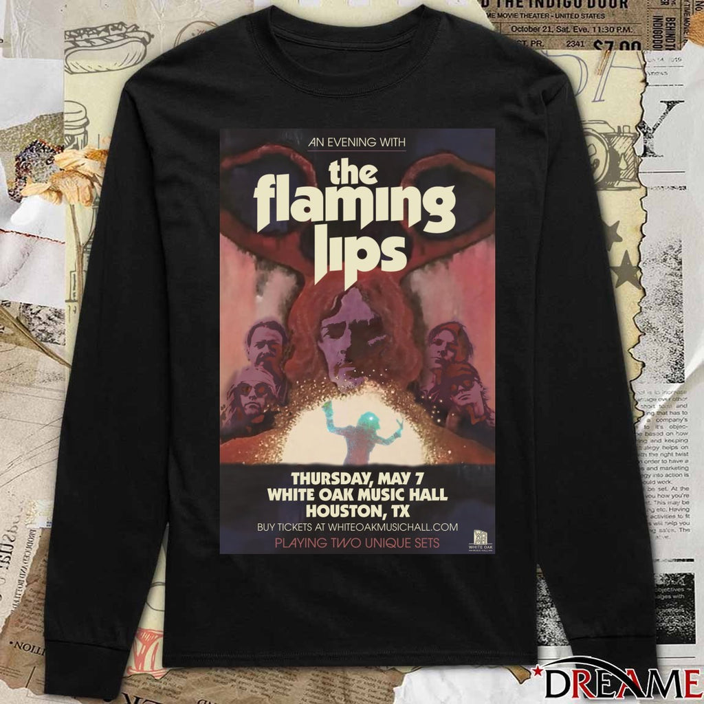 The Flaming Lips Poster May 7 2026 Houston, TX Event White Oak Music Hall t-shirt
