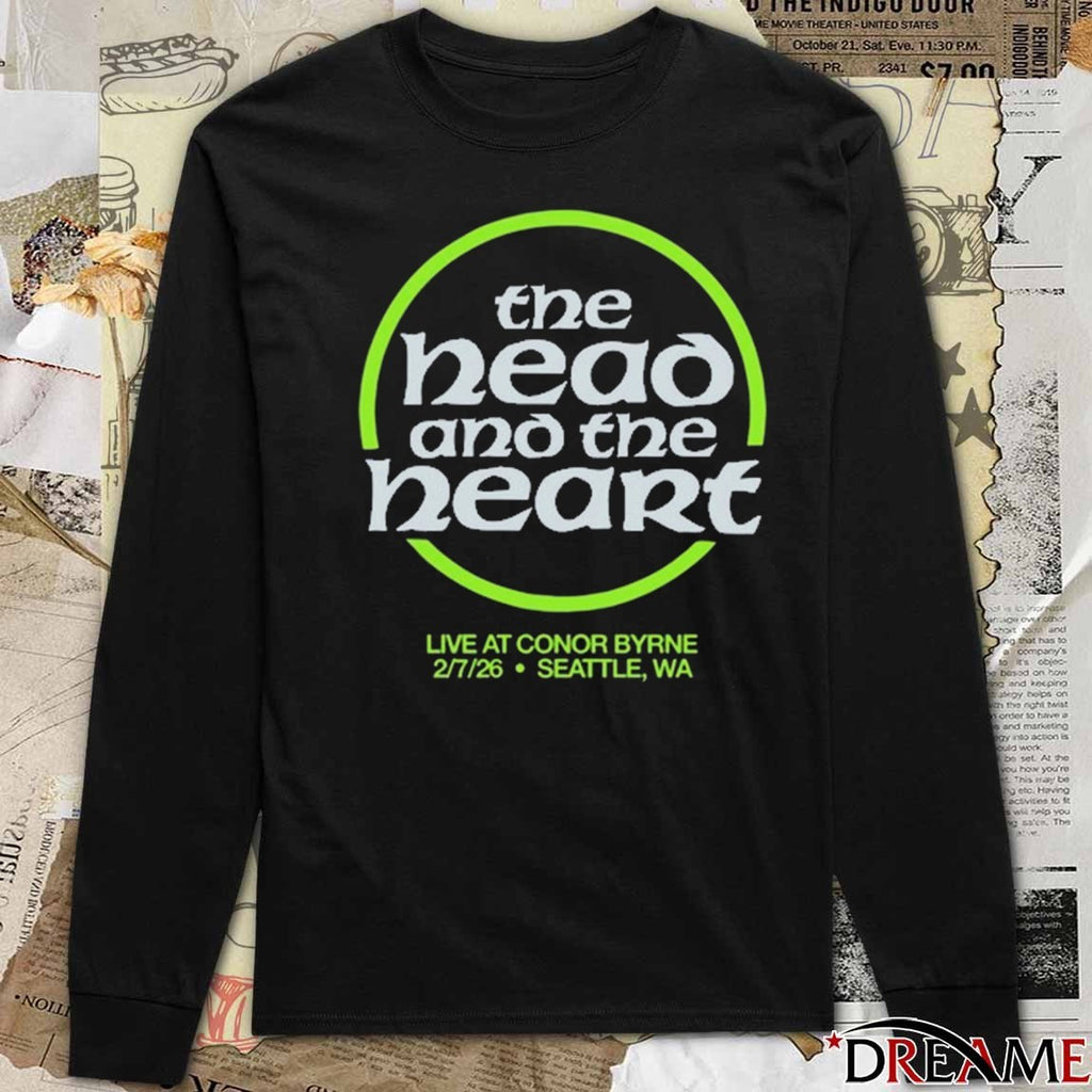 The Head And The Heart Live At Conor Byrne Seattle WA February 7 2026 t-shirt