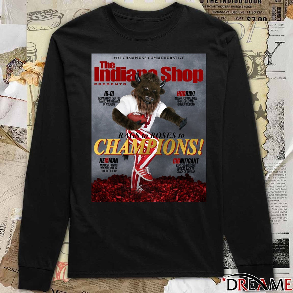 The Indiana Shop Presents Rags To Roses To Champions Poster t-shirt
