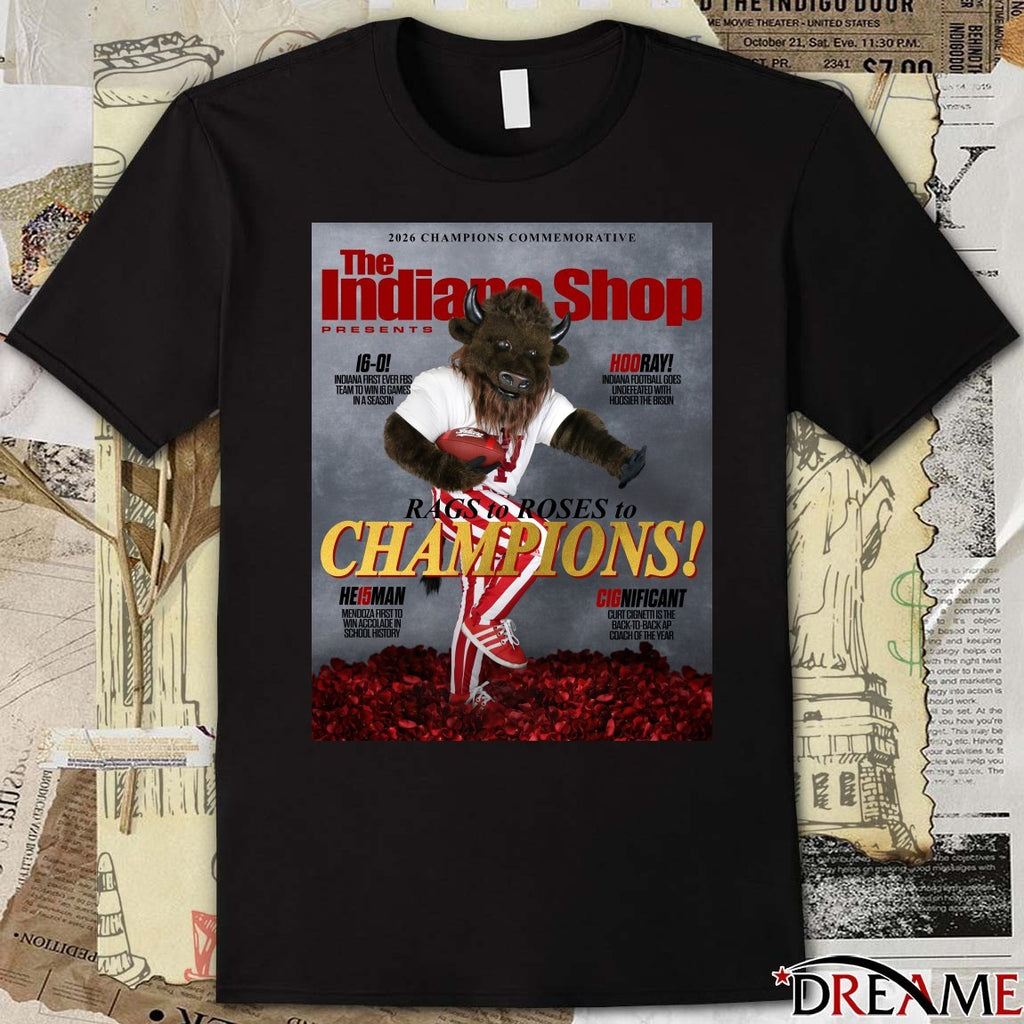 The Indiana Shop Presents Rags To Roses To Champions Poster t-shirt
