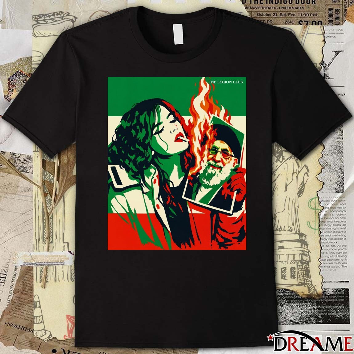 The Legion Club Iran Revolution 2026 Painting Poster t-shirt