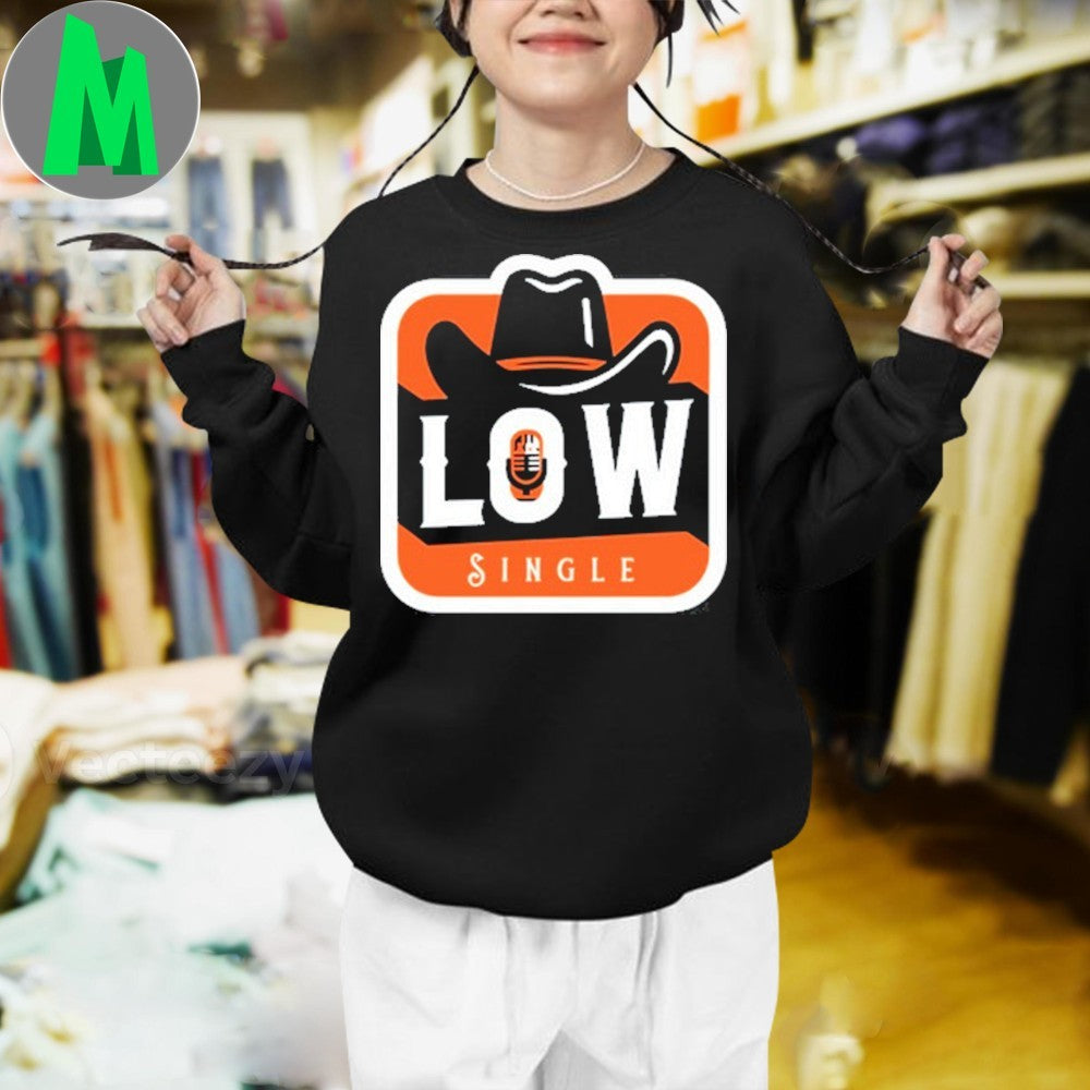 The Low Single Cowboy Hat and Microphone Logo T-Shirt