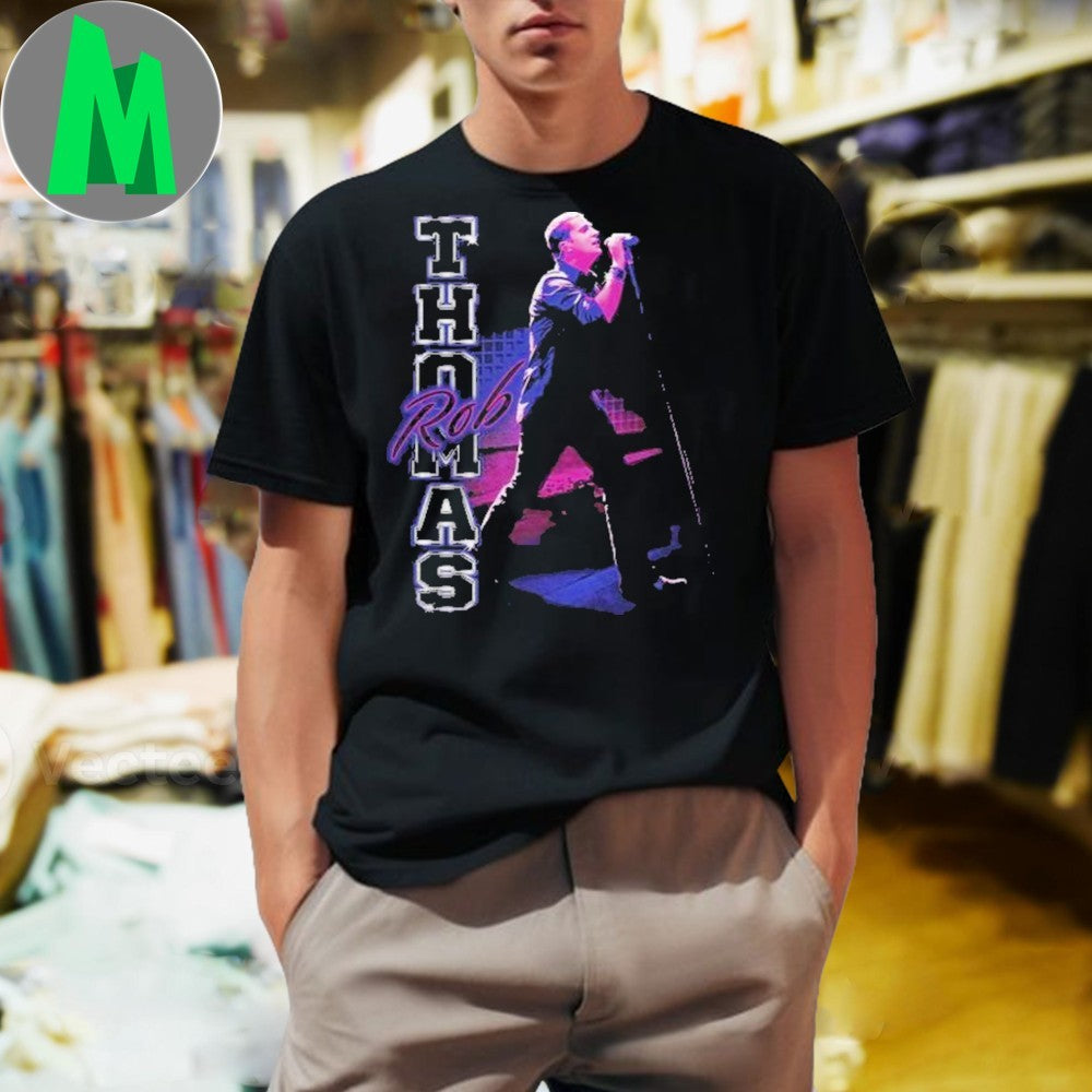 The Merch Collective Rob Thomas Stage Glow Photo Shirt
