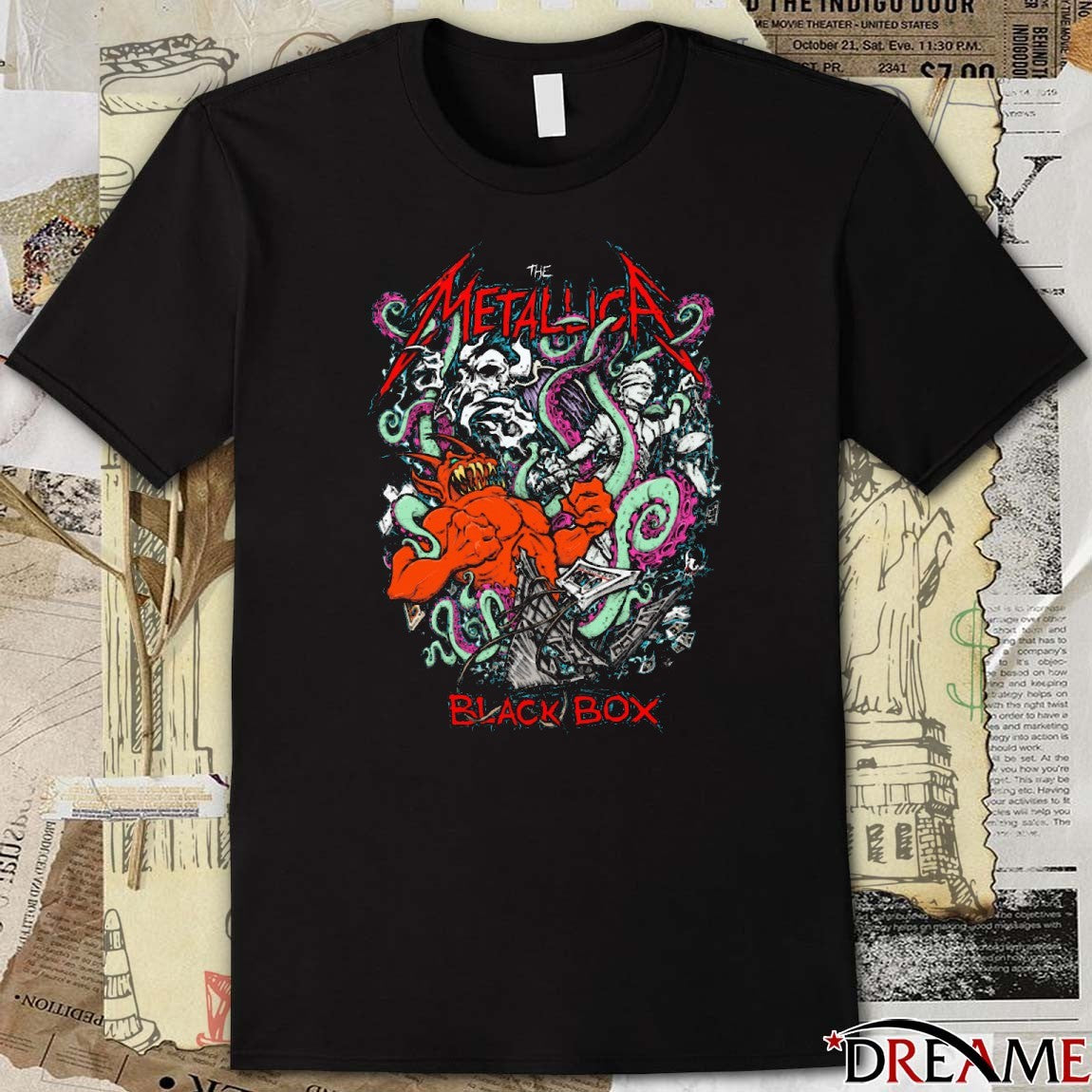 The Metallica Black Box Eruption 2025 Fanart t-shirt