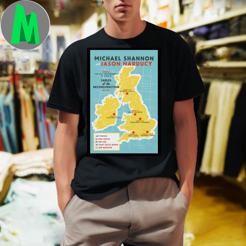The Michael Shannon Jason Narducy 2025 UK Tour Poster Shirt