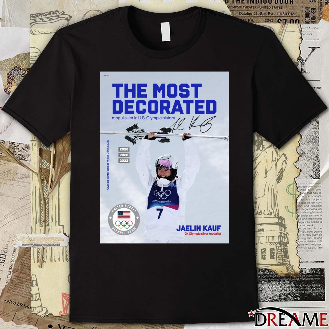 The Most Decorated Mogul Skier In US Olympic History Jaelin Kauf Signature t-shirt