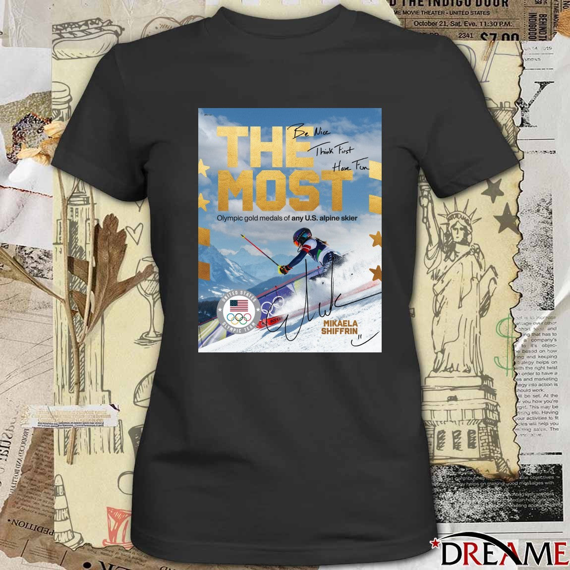 The Most Mikaela Shiffrin Olympic Gold Medals Of Any US Alpine Skier Signature t-shirt