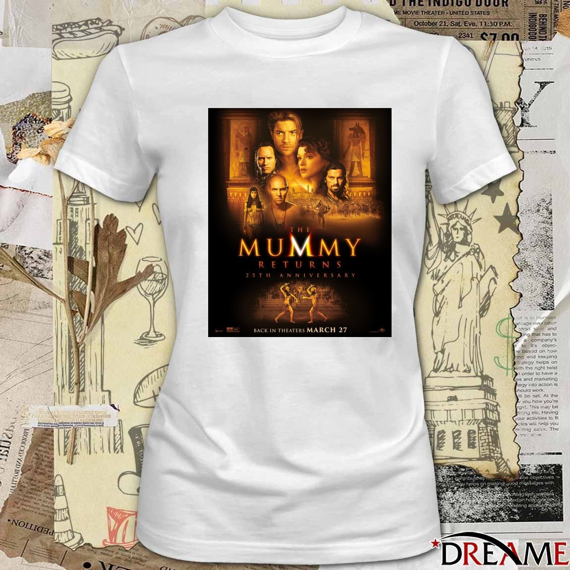 The Mummy Returns 25th Anniversary Back In Theaters March 27 Poster t-shirt
