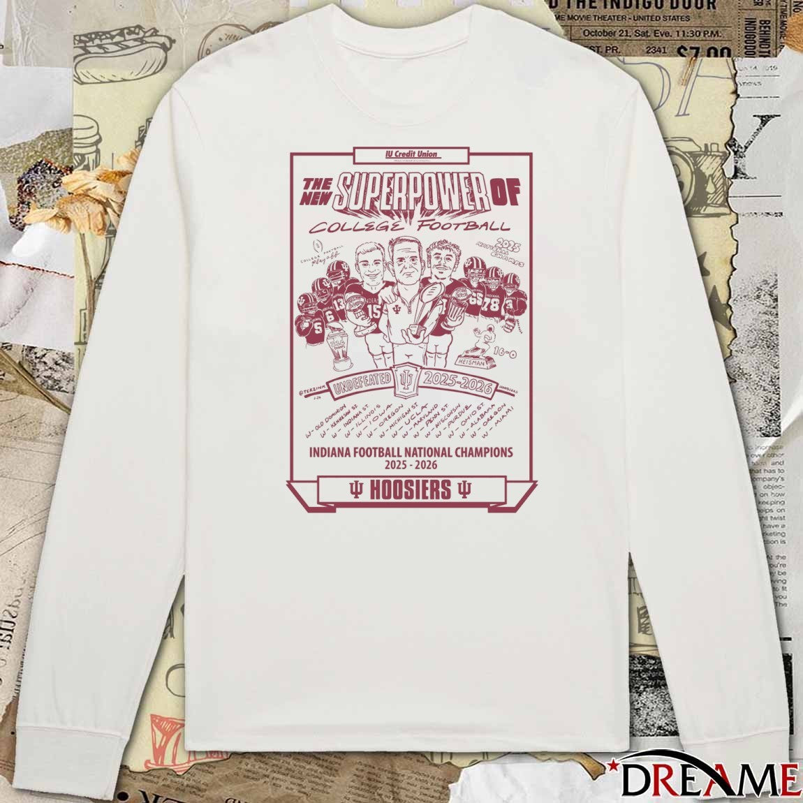 The New Superpower Of College Football Undefeated 2025-2026 Indiana Football National Champions t-shirt