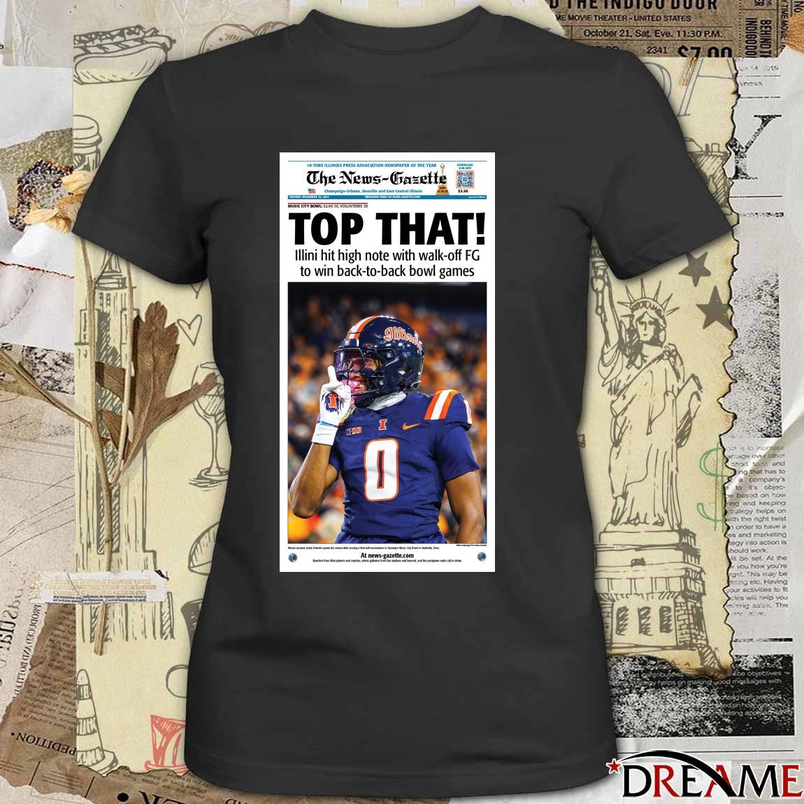 The News-Gazette Top That Illini Hit High Note With Walk-Off FG To Win Back To Back Bowl Games Poster t-shirt