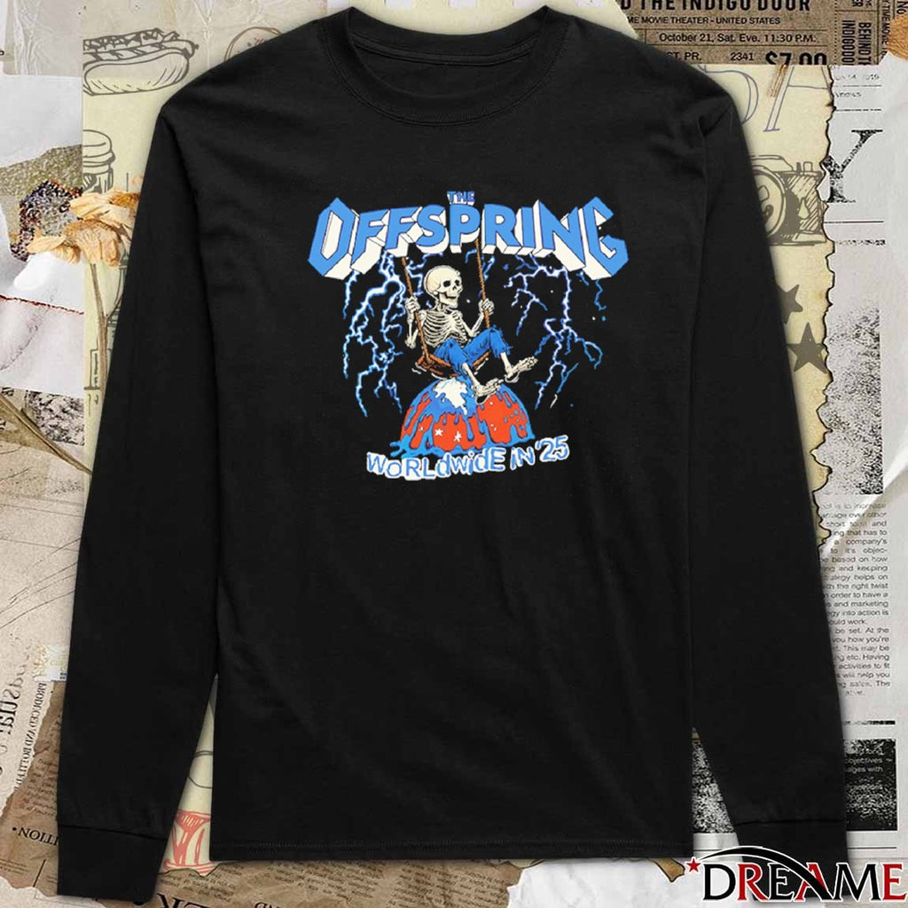The Offspring Swinging Skeleton Worldwide In 2026 Tour t-shirt