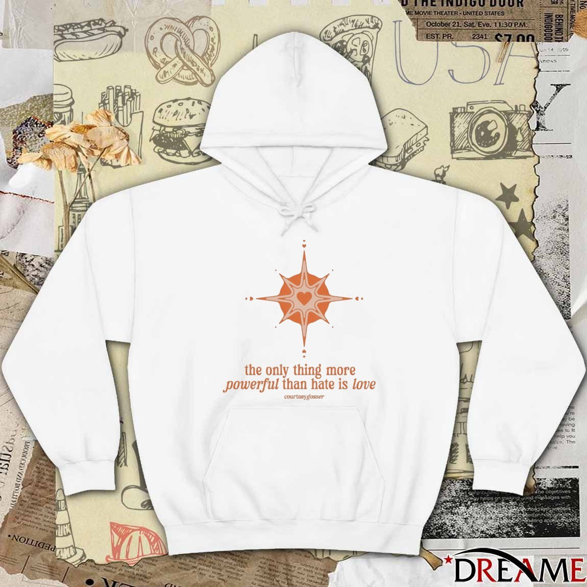The Only Thing More Powerful Than Hate Is Love Courtney Gosser t-shirt