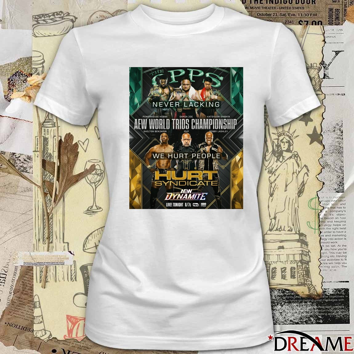 The Opps Never Lacking AEW World Trios Championship We Hurt People Hurt Syndicate 2025 Poster t-shirt
