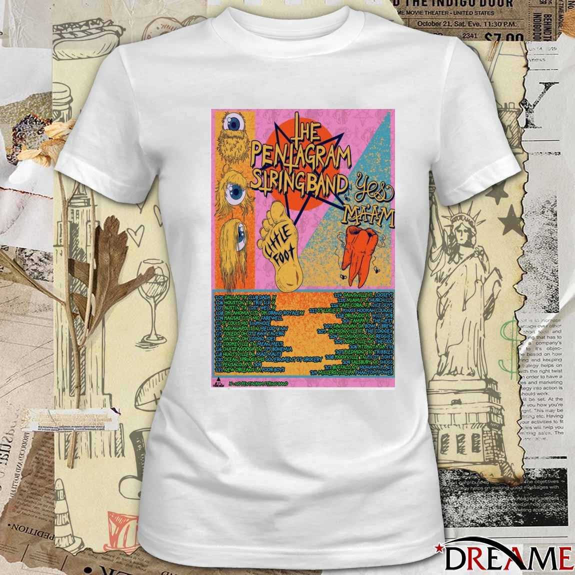 The Pentagram String Band Poster Little Foot Tour February – March 2026 t-shirt