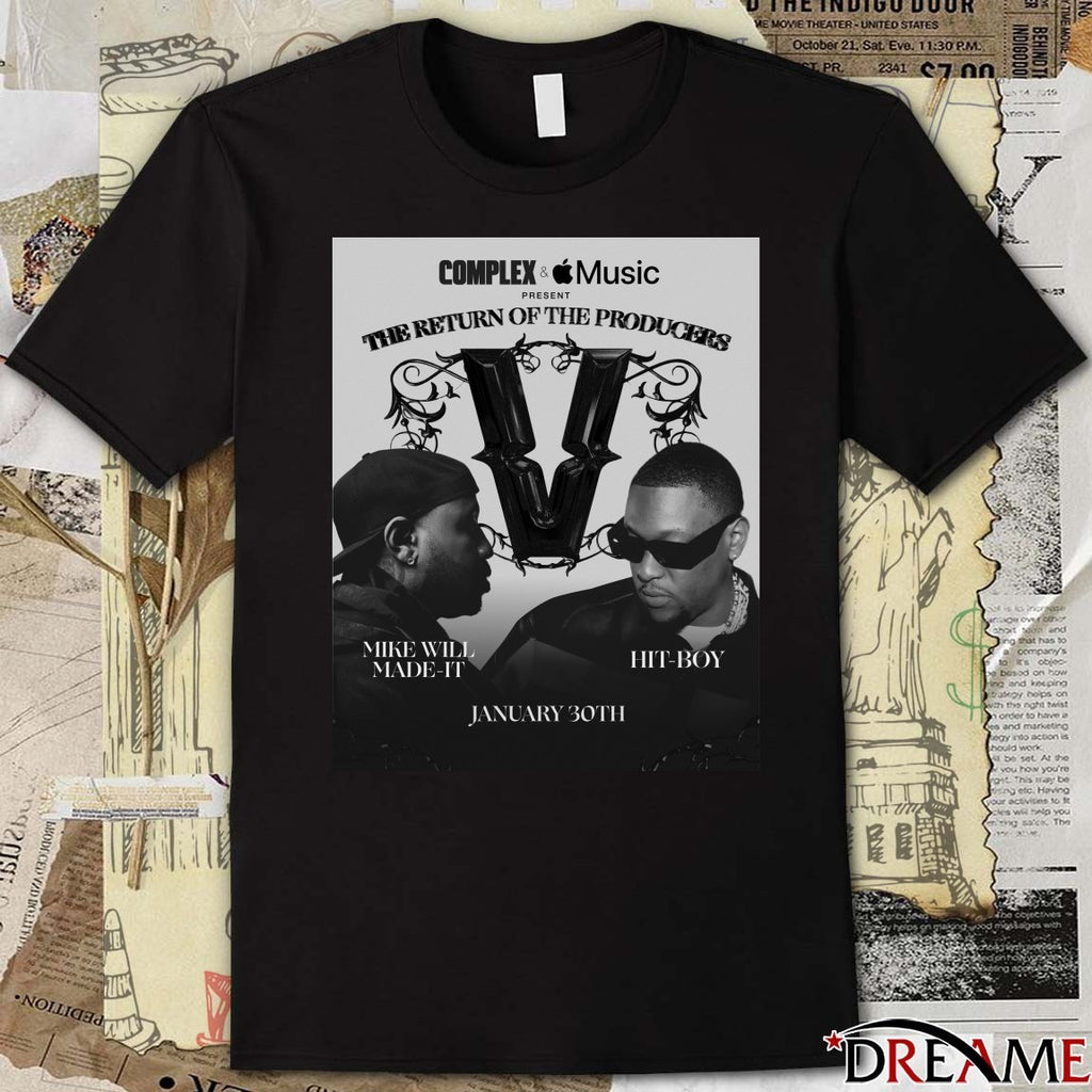 The Return Of The Producers Mike Will Made-It Hit-Boy January 30th 2026 Poster t-shirt