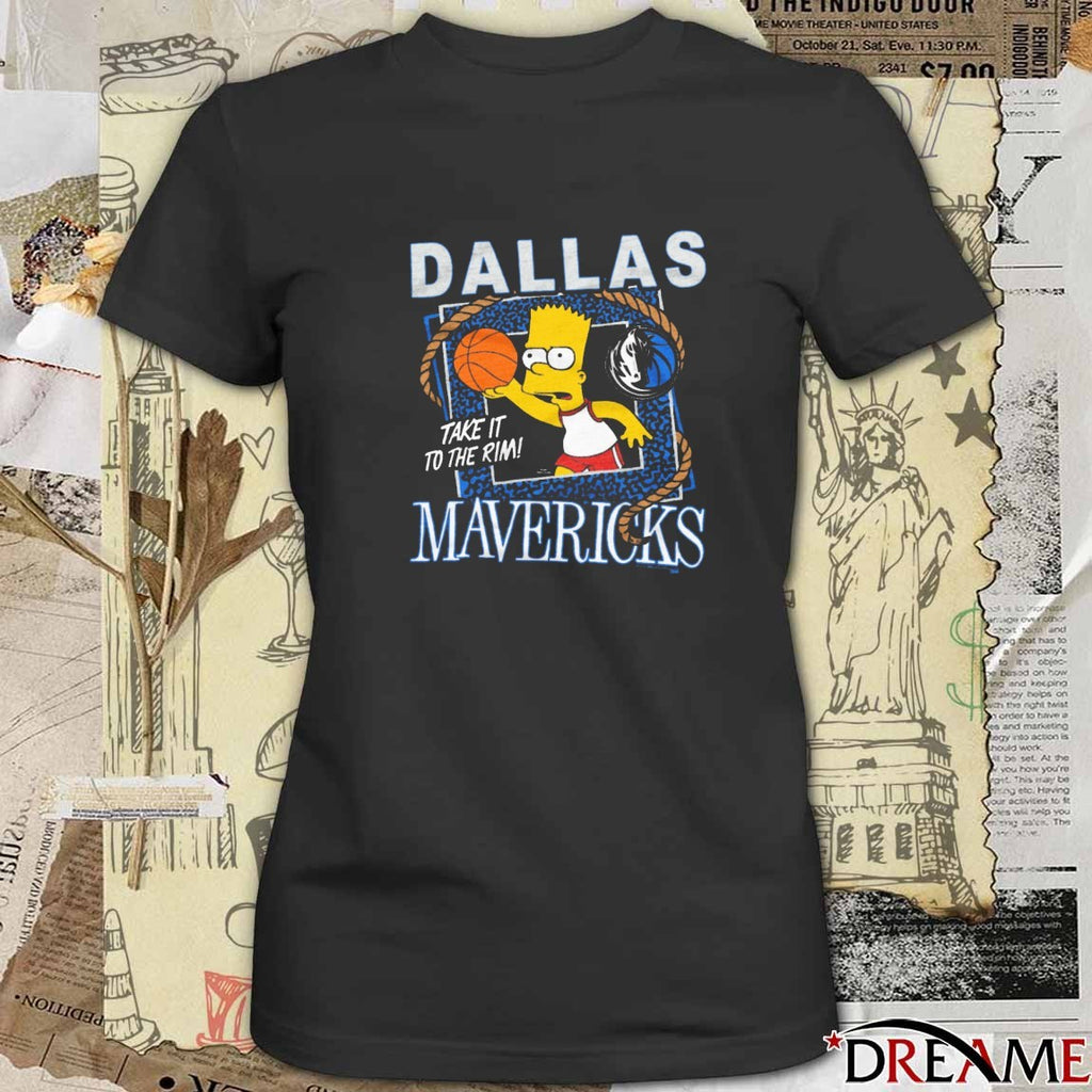 The Simpsons Bart x Dallas Mavericks Take It To The Rim t-shirt