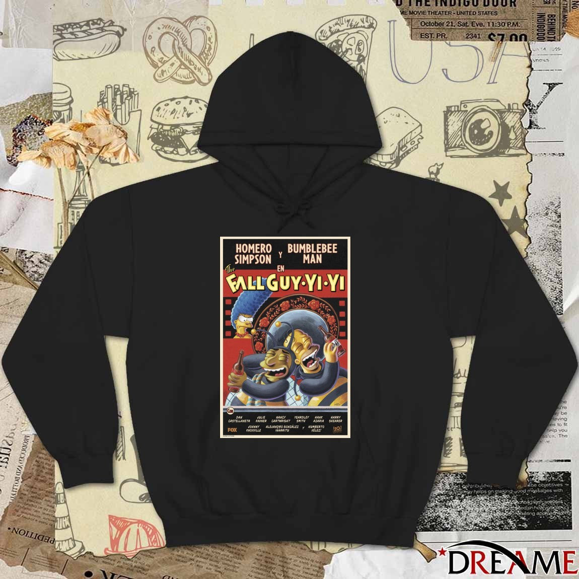 The Simpsons The Fall Guy-Yi-Yi Homer Simpson Bumblebee Man Poster t-shirt