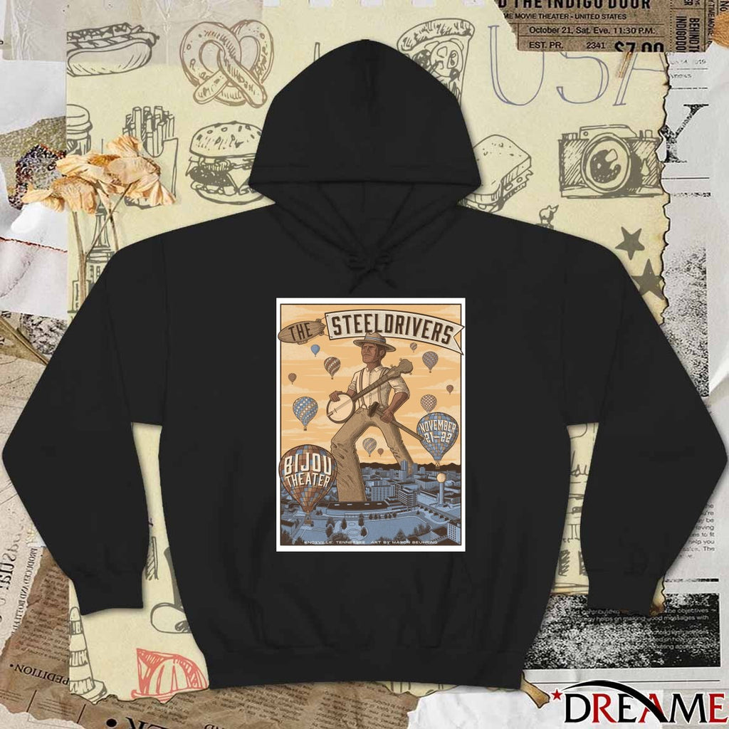 The Steeldrivers At Bijou Theatre November 21,22 2025 Knoxville TN Poster t-shirt