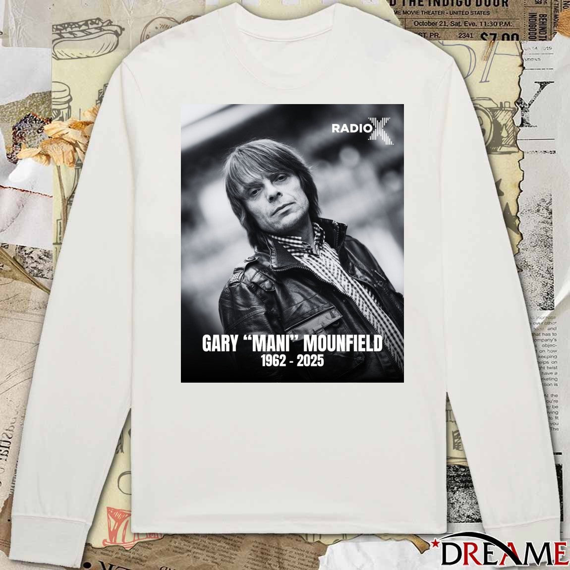 The Stone Roses Legend Gary Mani Mounfield Has Died 1962 – 2025 Poster t-shirt