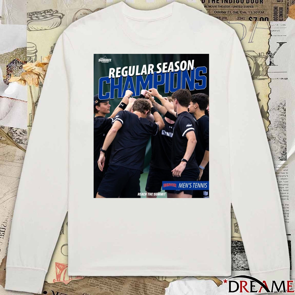 The Summit League 2026 Regular Season Champions Denver Men’s Tennis Poster t-shirt