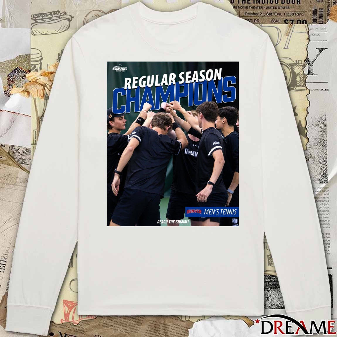 The Summit League 2026 Regular Season Champions Denver Men’s Tennis Poster t-shirt