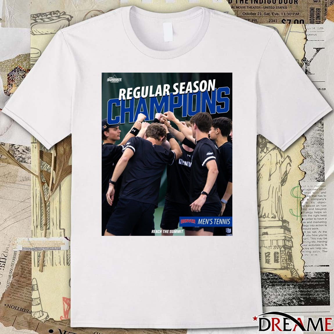 The Summit League 2026 Regular Season Champions Denver Men’s Tennis Poster t-shirt