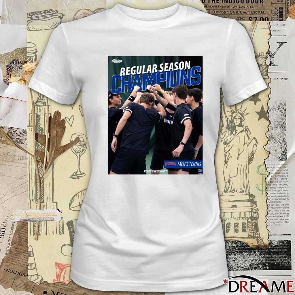 The Summit League 2026 Regular Season Champions Denver Men’s Tennis Poster t-shirt