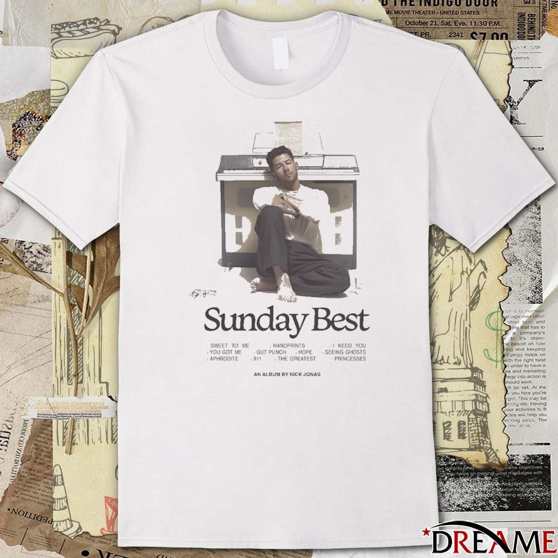 The Sunday Best Tracklist An Album By Nick Jonas t-shirt