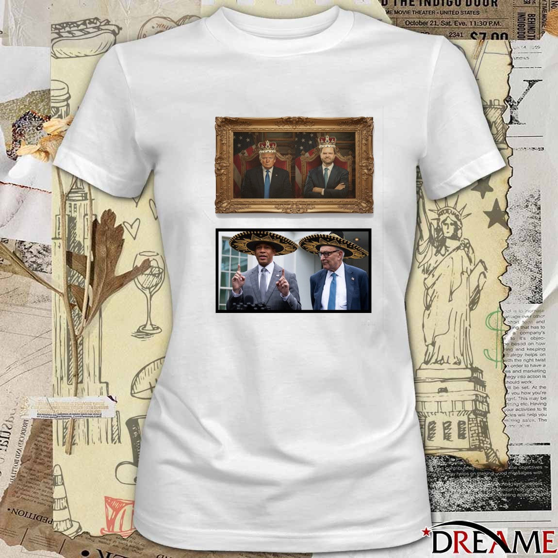 The White House Donald Trump And J.D. Vance Wearing Crowns And Sitting On Thrones Meme t-shirt