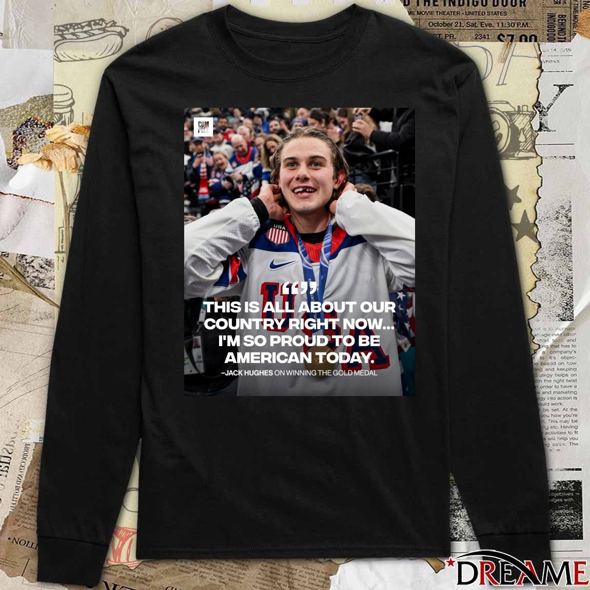 This Is All About Our Country Right Now I’m So Proud To Be American Today Jack Hughes On Winning The Gold Medal t-shirt