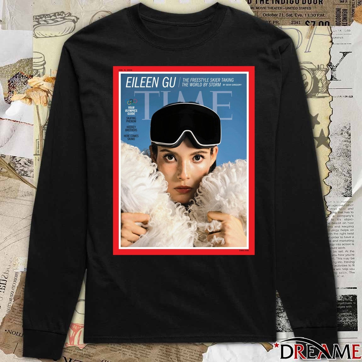 Time Eileen Gu The Freestyle Skier Taking The World By Storm 2026 Poster t-shirt