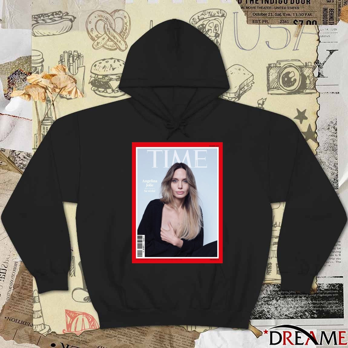 Time France Angelina Jolie dans Coutures Sa verite December 2025 Poster t-shirt