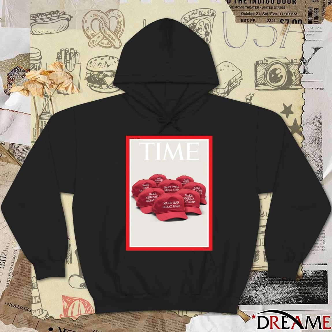 Time Make Venezuela, Iran, Syria Iraq Again March 23 2026 Poster t-shirt
