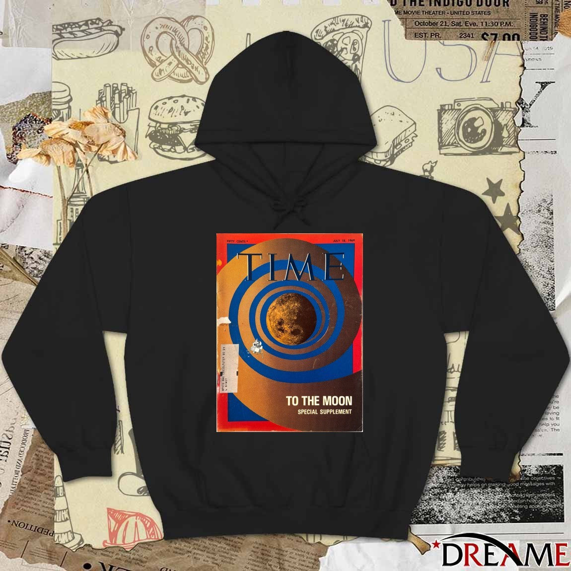 Time To The Moon Special Supplement July 18 1969 NASA Poster t-shirt