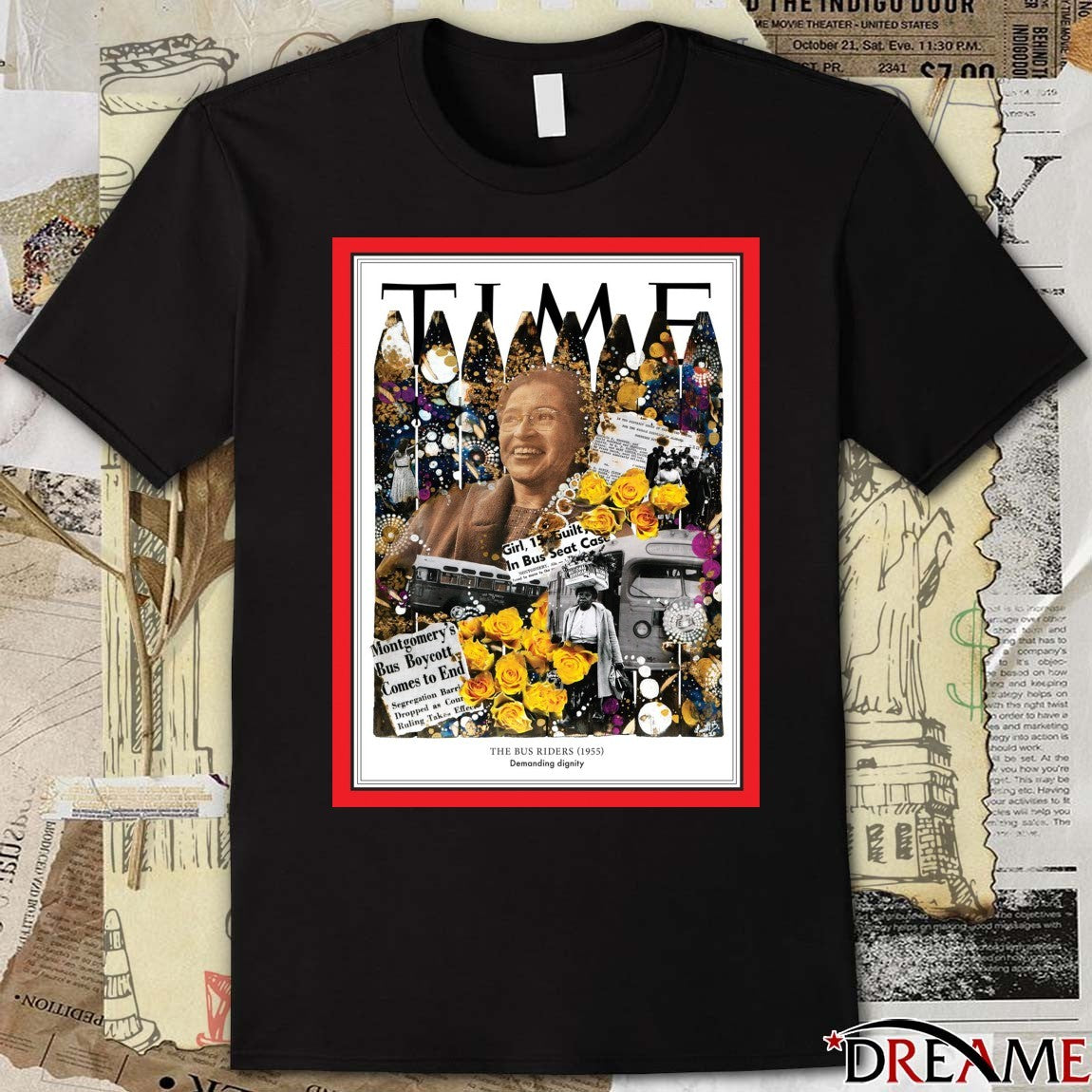 Time magazine The Bus Riders 1955 100 Women of the Year Demanding Dignity Poster t-shirt