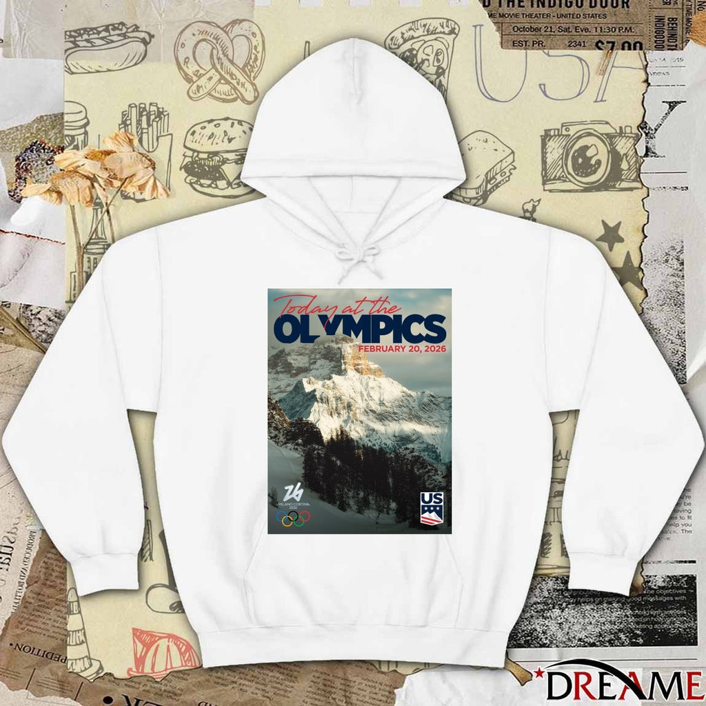 Today at the OLYMPICS FEBRUARY 20, 2026 U.S. Ski and Snowboard Team t-shirt