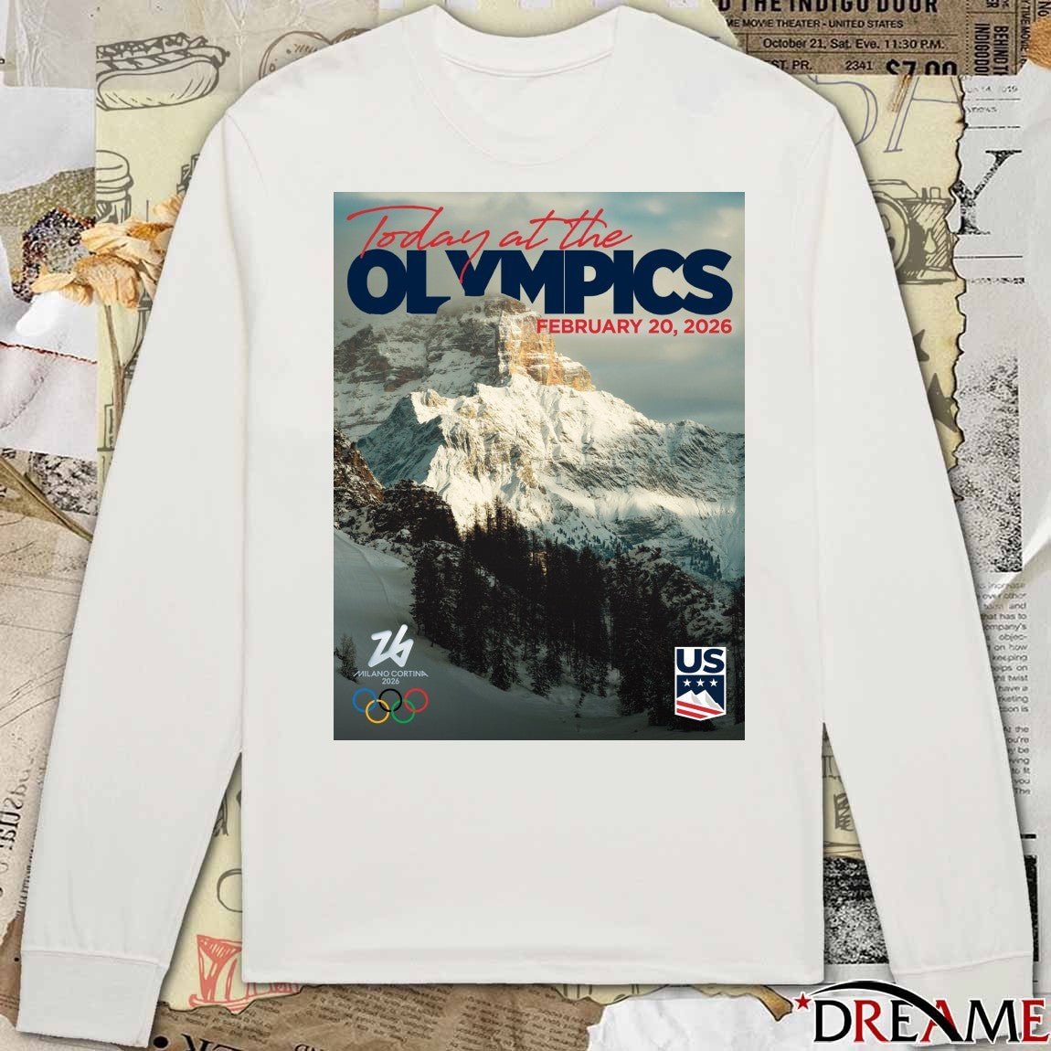 Today at the OLYMPICS FEBRUARY 20, 2026 U.S. Ski and Snowboard Team t-shirt
