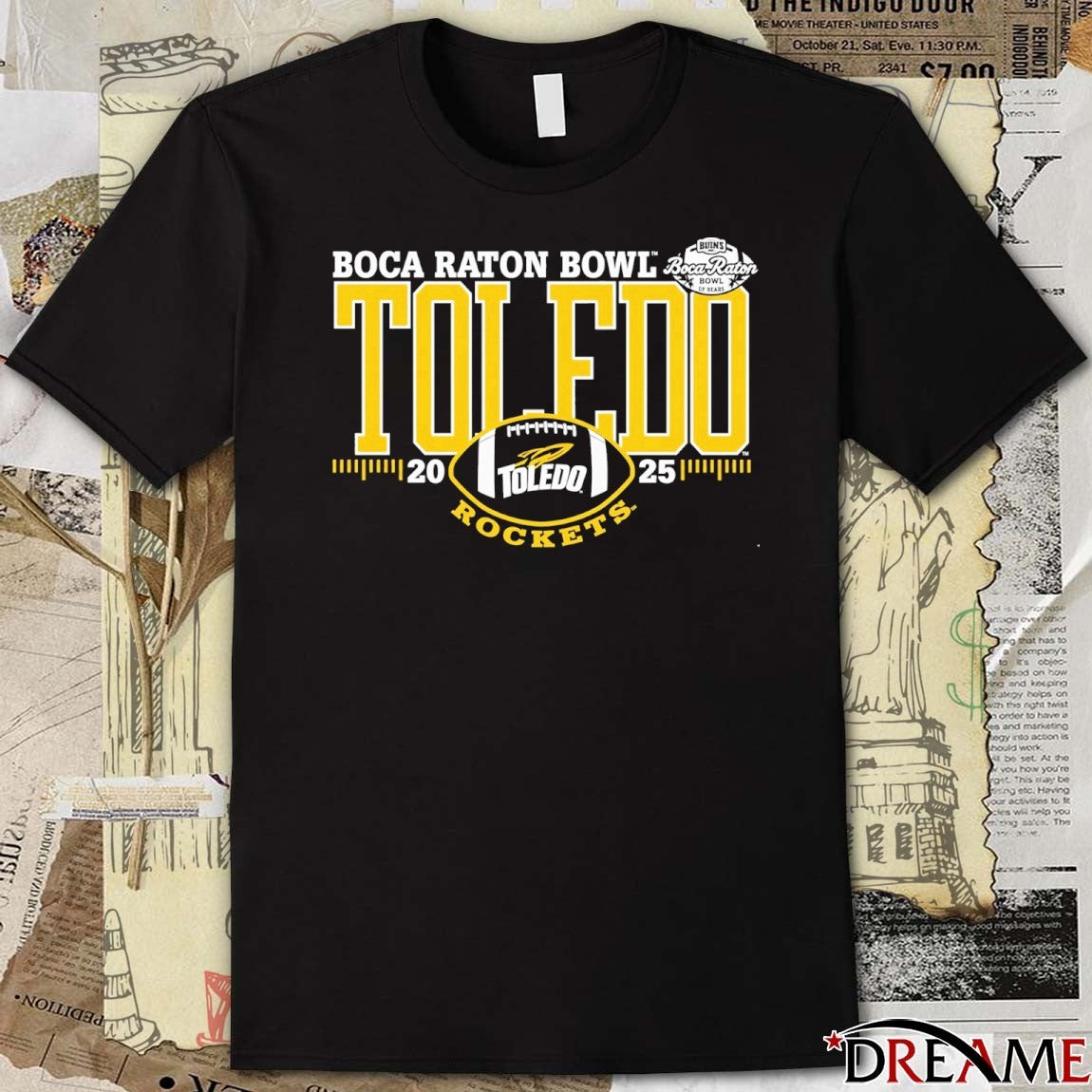 Toledo Rockets 2025 Boca Raton Bowl t-shirt