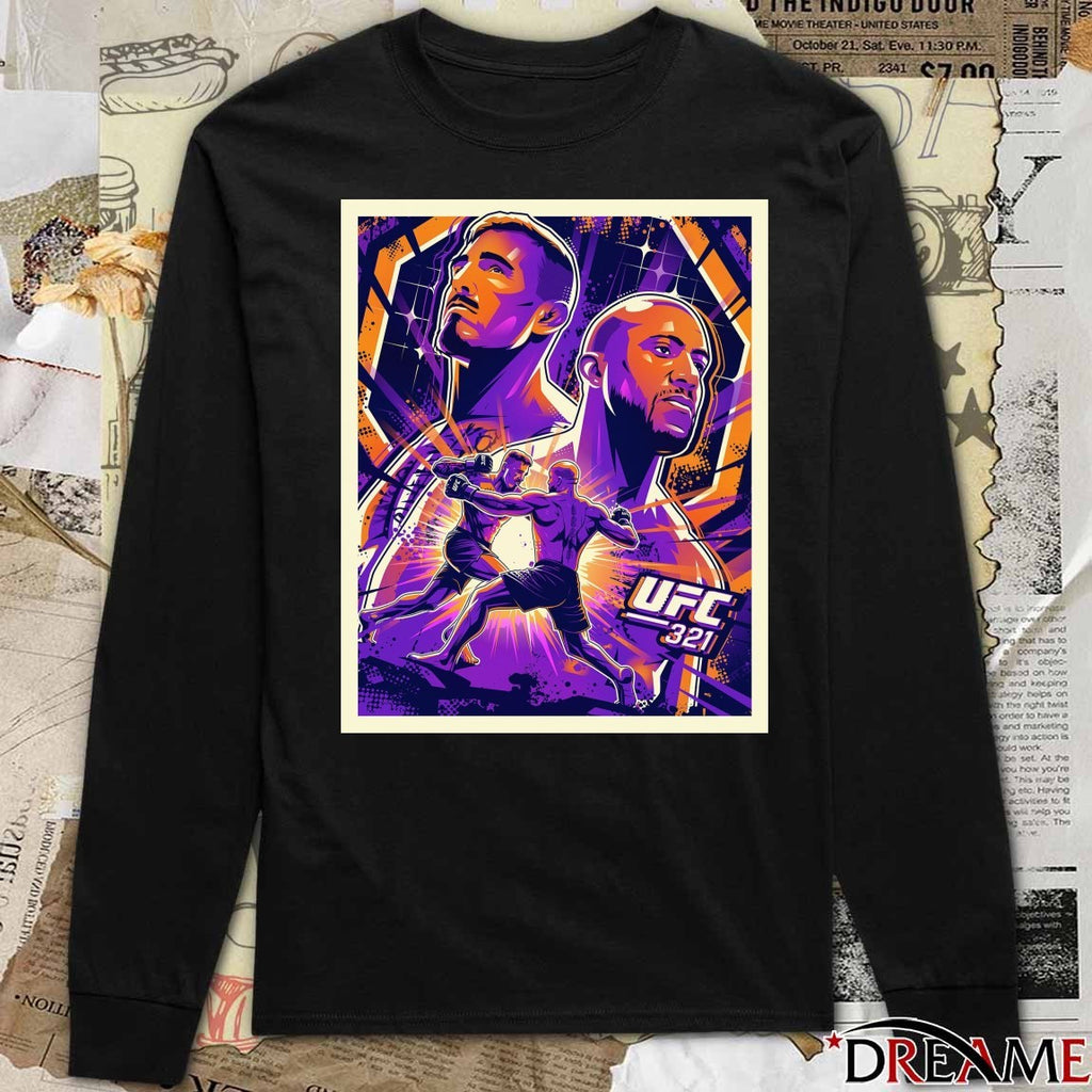 Tom Aspinall vs Ciryl Gane UFC 321 Artist Series Poster t-shirt