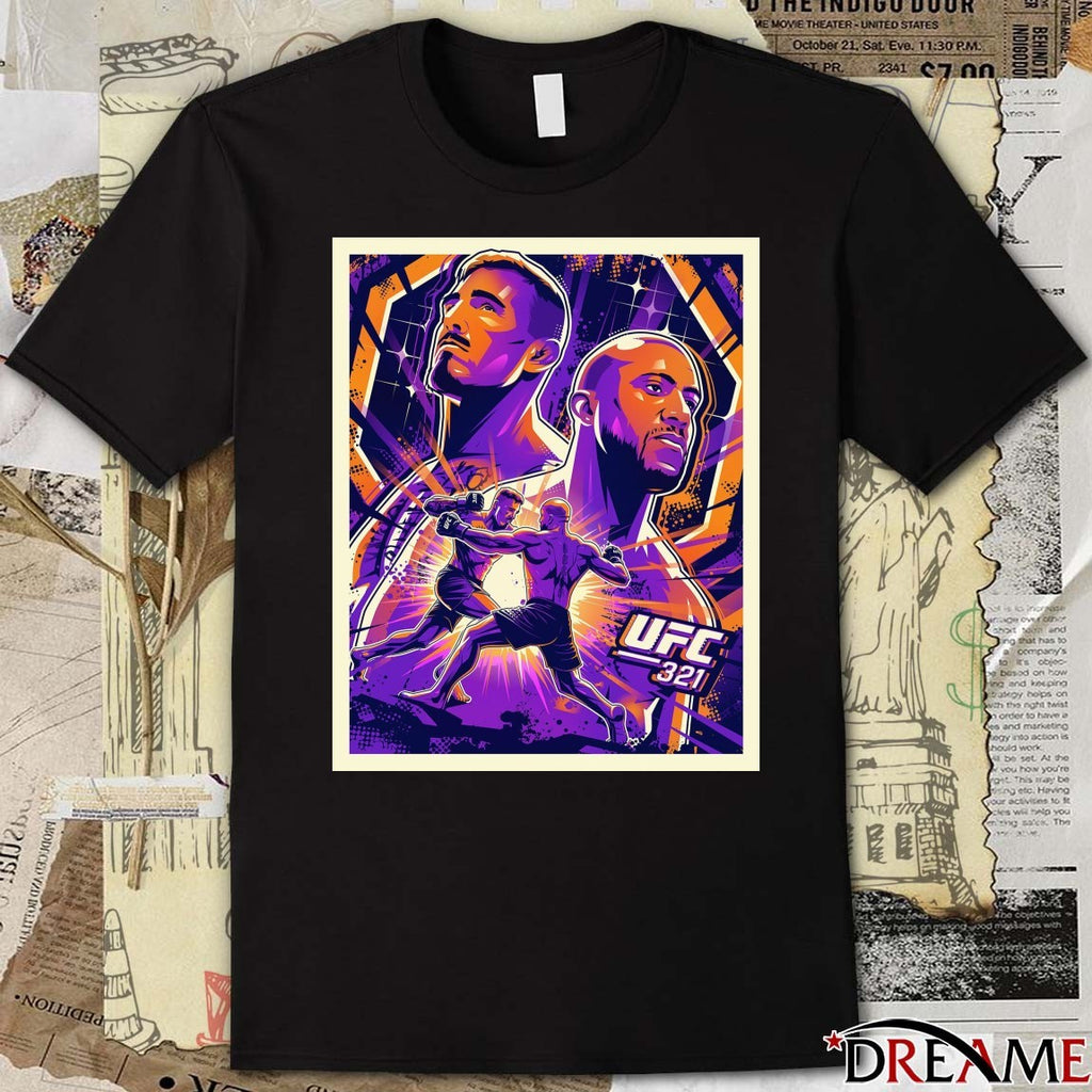 Tom Aspinall vs Ciryl Gane UFC 321 Artist Series Poster t-shirt